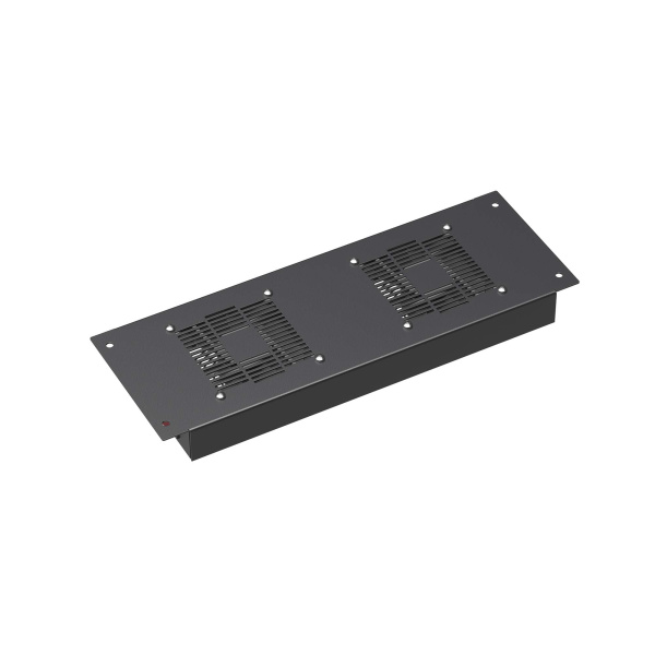 Потолочный модуль 2 вентилятора для крыши навесных и напольных 19" IT-корпусов ДКС серии STI/CQE шириной 600мм, RAL9005 DKC