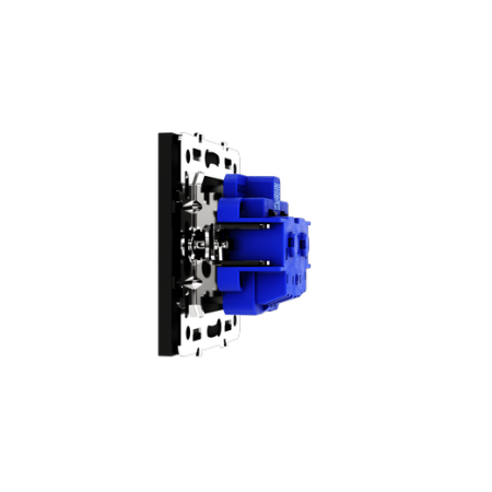 Розетка встраиваемая Voltum S70 с заземлением 16А, (черный матовый)