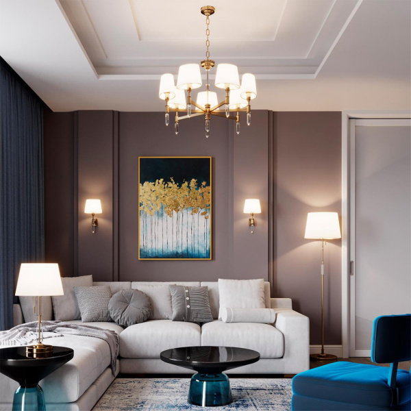 Настольная лампа E27 1*60W LONDON бронзовый/белый/абажур ткань ODEON LIGHT