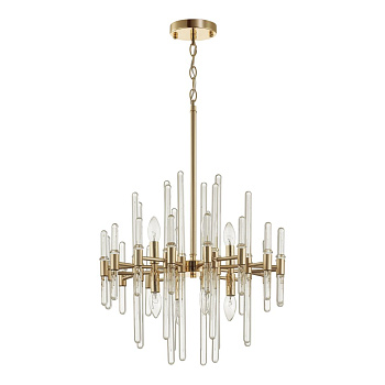 Люстра E14 8*40W STIKA золотой/стекло ODEON LIGHT