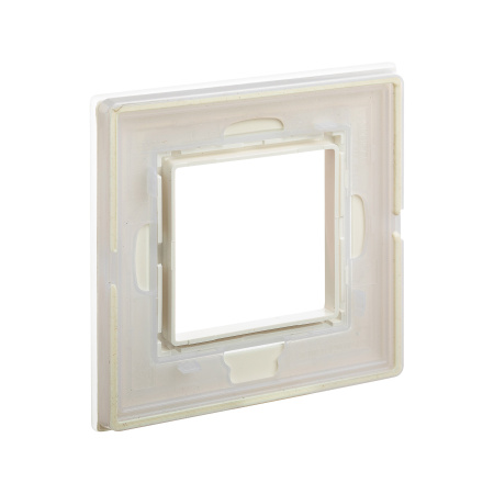 Рамка из натурального стекла, "Avanti", светло-зеленая, 1 пост (2 мод.) DKC