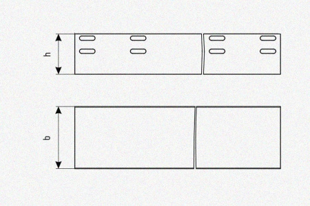 Лоток глухой ЛМГ 400х65х2000 УХЛ2,5, оцинкованный лист S1,5