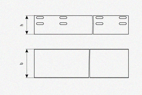 Лоток глухой ЛМГ 400х65х2000 УХЛ2,5, оцинкованный лист S1,5