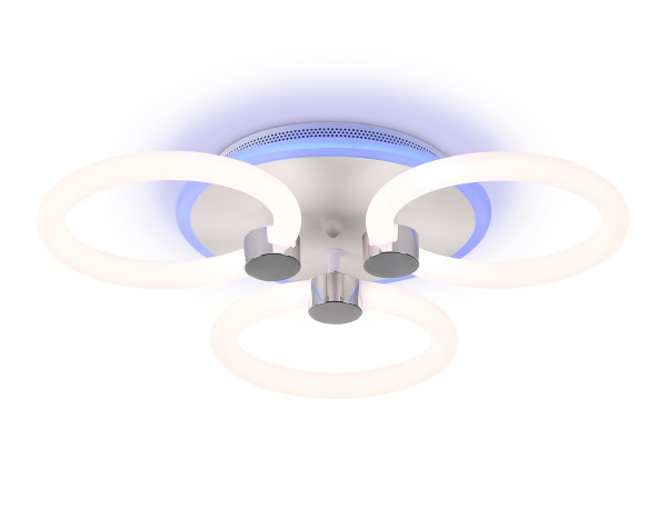 Светильник светодиодный потолочный FA3838/3 WH белый 42W 3000K-6400K+RGB D458*80 (ПДУ РАДИО 2.4G) Ambrella Light