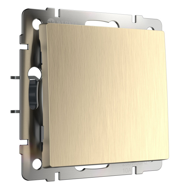 Встраиваемые механизмы Выключатель СУ 1-кл. 10А шампань рифленый IP20 Werkel