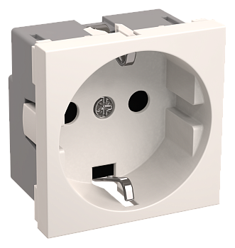 ПРАЙМЕР Розетка в кабель-канал с заземлением, со шторками РКС-20-30-П-К белая IP20 IEK