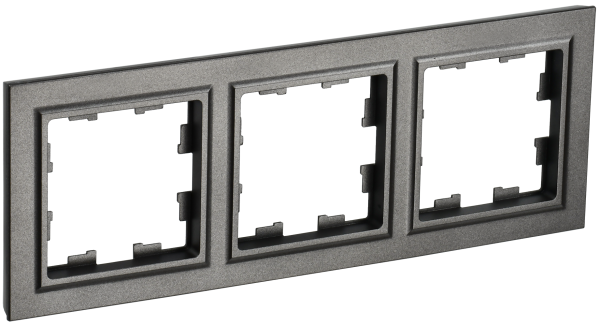 BRITE Рамка 3-местная РУ-3-БрТБ темная бронза IEK