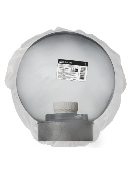 Светильник НТУ 03- 60-162 шар d=160 мм IP54 (дымчатый ПММА, основание плоское ПК, Е27) TDM