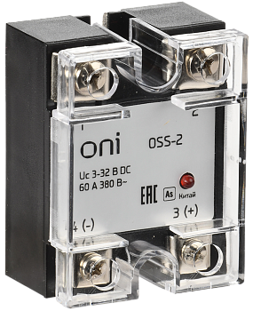 Реле твердотельное OSS-2 60А 380В AC 3-32В DC ONI