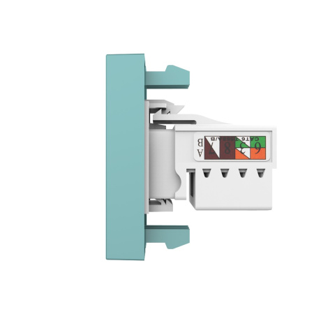 Розетка интернет RJ-45 кат. 6, цвет зеленый (механизм) Livolo