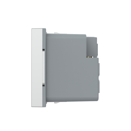 Розетка электрическая 1/2 с заземлением 13A, цвет серый (механизм) Livolo