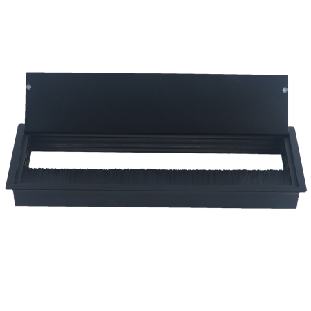 Donel Кабельный громмет (лючок) в стол, 286*101мм, цвет: черный