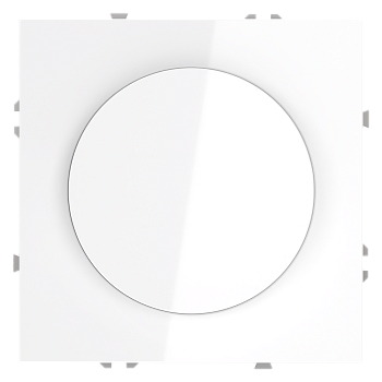 Светорегулятор встраиваемый Voltum S70 поворотно-нажимной 600 Вт, (белый глянцевый)