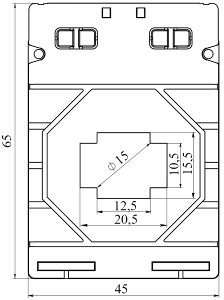 Трансформатор тока CT20 200/5А, класс точности - 0.5, мощность - 2.5ВА DKC
