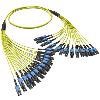 Оптическая разветвительная сборка 48ОВ 9/125 OS2, 24xLC-UPC Duplex Uniboot/24xLC-UPC Duplex Uniboot, 5м DKC