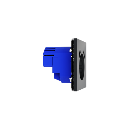 Розетка встраиваемая Voltum S70 с заземлением и защитными шторками, 16А, с USB, A+A, (графит)