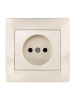 Розетка 2П 10А 250В сл. кость "Лама" TDM