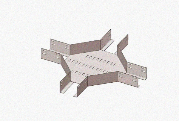 Лоток крестообразный глухой КМГ 500х65 У3, окрашенный, S1,5