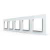 Рамка для пяти розеток Белая Livolo