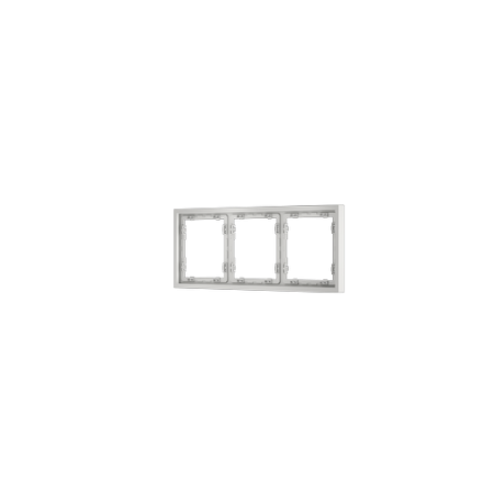Рамка пластиковая Voltum S70 на 3 поста, (белый матовый)