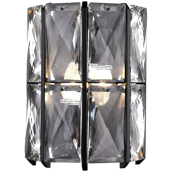 Бра Черный/Прозрачный E14 2*40Вт WE148.02.001 WERTMARK