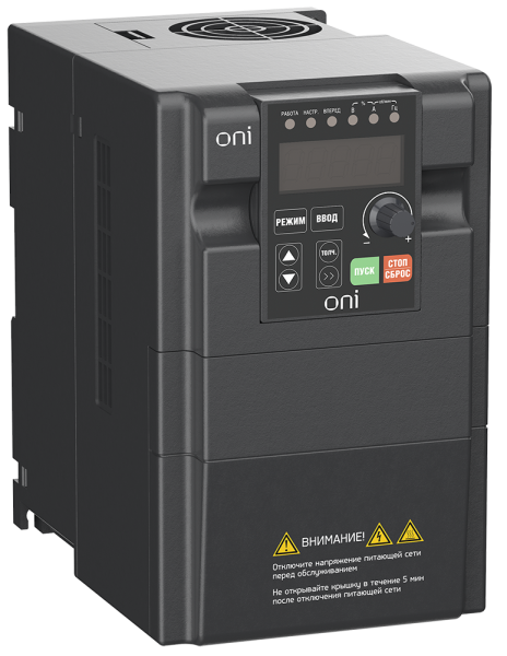 Преобразователь частоты A150 220В 1Ф 1,5кВт 7А ONI