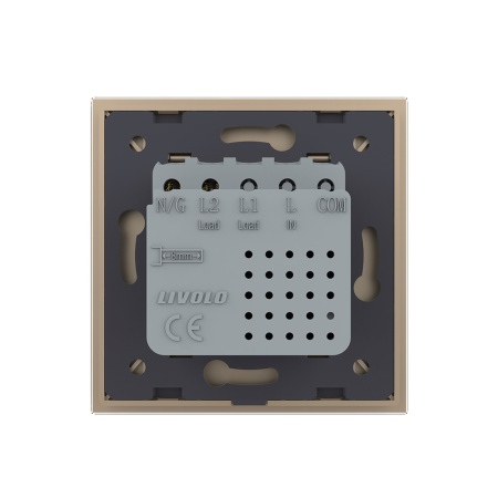 Розетка USB type C+A с блоком питания 36W Livolo 1 пост Золотая VL-C7VUA18W.UC18W-2AP