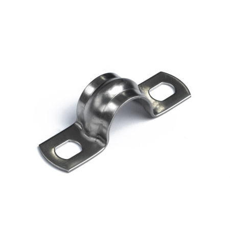 Скоба металлическая двухлапковая СМД(INOX) d12-13 мм (20 шт/уп) Промрукав