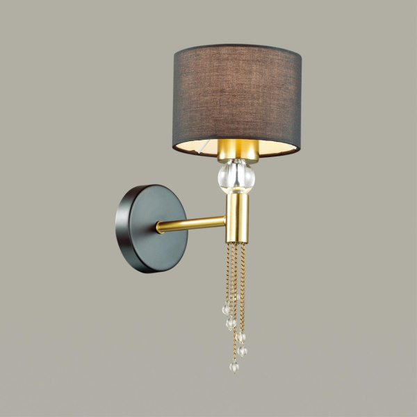 Бра E27 60W 220V SANTIAGO античная латунь,черный LUMION