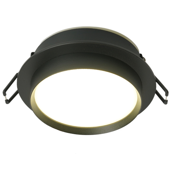 Светильник потолочный встраиваемый, 15W 230V GX53, черный, круг, без лампы, DL507 Feron