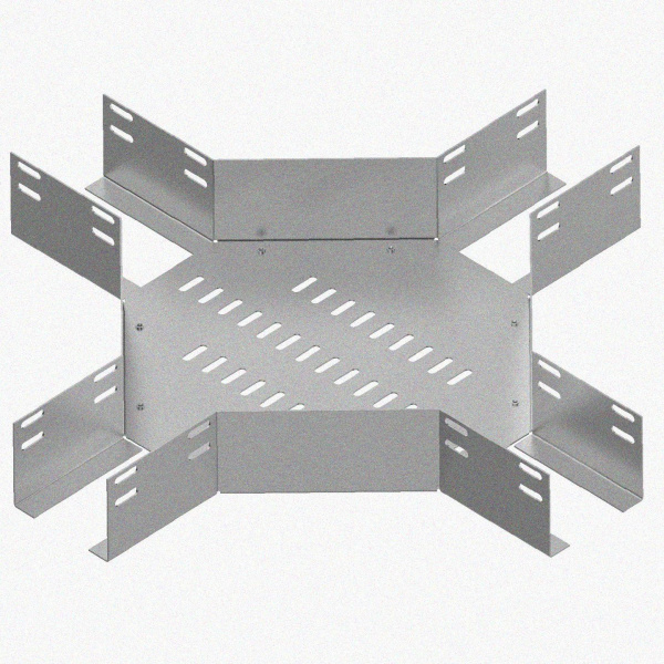 Лоток крестообразный перфорированный КМ 400х65 УТ1,5, оцинкованный лист S1,5