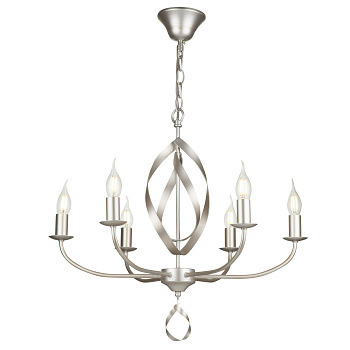 Люстра 6*E14 40Вт Серебро Антик IP20 Sealy FR5027PL-06S Freya