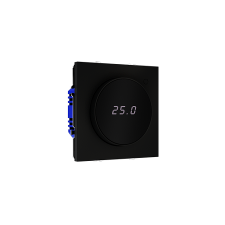 Терморегулятор электронный Voltum S70 с индикацией и датчиком, для теплого пола, (черный матовый)