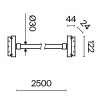 Трековый подвесной светильник LED 50Вт Черный IP20 Magnetic track system Exility TR101-2-50W3K-B Technical Maytoni