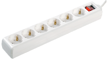 Удлинитель У06К-выкл. 6 мест 2P+PE/5м 3х1мм2 16А/250В IEK