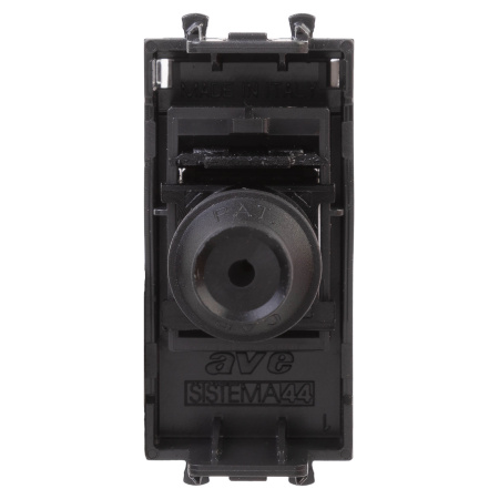 Розетка TV одиночная модульная, "Avanti", "Черный матовый", 1 модуль DKC