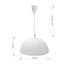 16-24 Светильник декоративный, подвесной, "Мисам", пластик, 1хЕ27 15Вт, 230В, белый, шнур с лифтовой системой белый, 400-600мм, крепление п... APEYRON