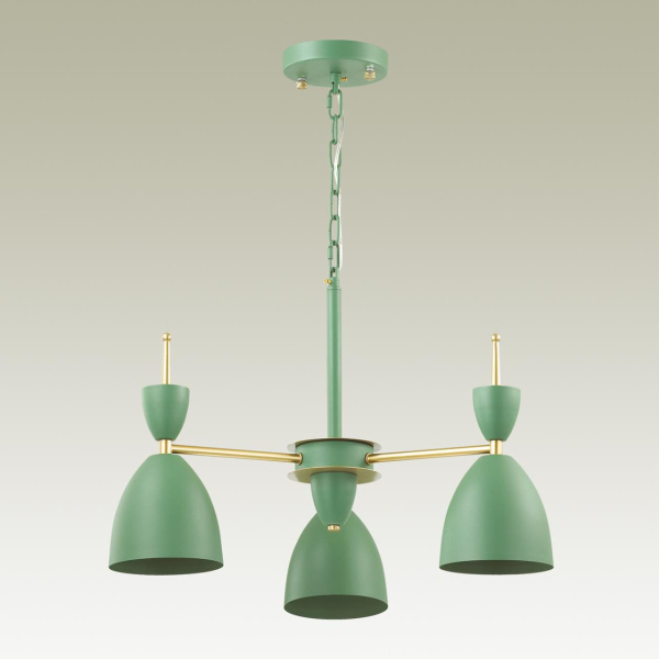 Люстра E27 3*60W 220V GEMMA зеленый,золото LUMION