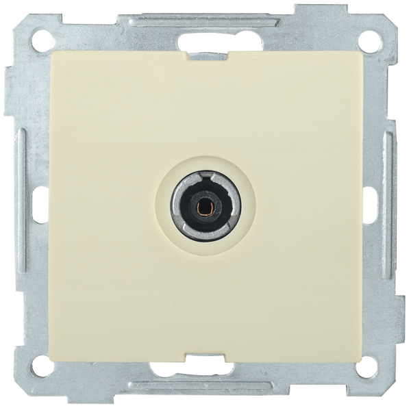 Розетка 1-местная телевизионная проходная РТВ10-0-Б BOLERO кремовый IEK