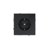 Розетка встраиваемая Voltum S70 с заземлением 16А, (графит)