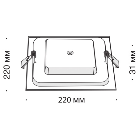 Встраиваемый светильник 18Вт 4000K Белый IP20 Stockton DL022-6-L18W Technical