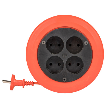 Удлинитель-рулетка 4*5 м без заземления ПВС 2*0,75 10А/2,3кВт PROxima EKF