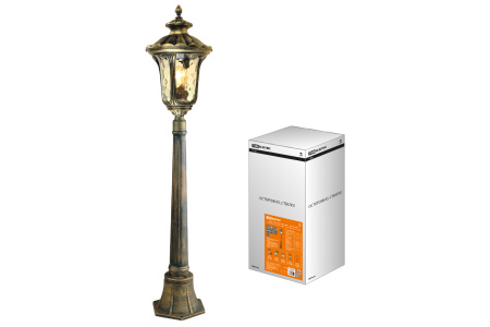 Светильник садово-парковый "Париж" 1 х 60 Вт, столб, H1150 мм, алюм., прозрачное/бронза, Е27, TDM