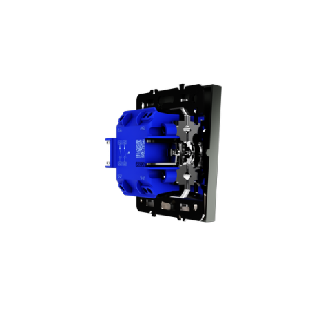 Выключатель встраиваемый Voltum S70 двухклавишный с подсветкой 10А, (титан)