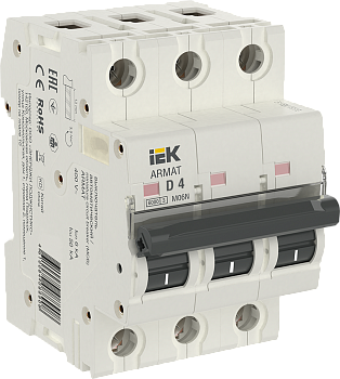 Выключатель автоматический ВА МОД M06N 3П D 4А ARMAT IEK