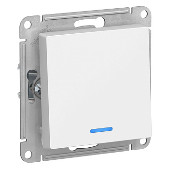 ATLASDESIGN Механизм выключателя СУ 1 кл. с подсветкой 10А белый IP20 (кр.20шт) Schneider Electric