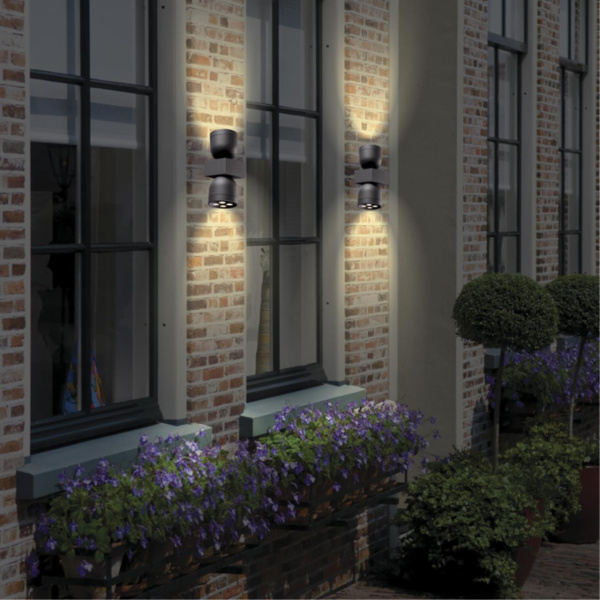 Ландшафтный настен.св-к IP65 LED 3000К 20W GALEATI темно-серый NOVOTECH