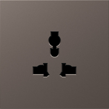 Donel S08 мокко накладка для розетки мультистандарт, со шторками 16A 250 В~,серия DB