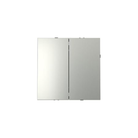 Проходной переключатель встраиваемый Voltum S70 двухклавишный 10А, (сталь)