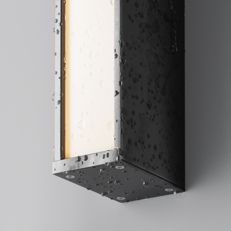 Настенный светильник (бра) 20Вт 3000К Черный IP65 Corte O571WL-L20B3K Outdoor Maytoni